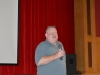 Clearfield County Coroner Mike Morris presented statistics regarding drug-related deaths in Clearfield County during a youth drug and alcohol forum Wednesday at the Clearfield Area Junior/Senior High School. The forum was hosted by the Clearfield Area School Board and provided information about drug and alcohol trends among Clearfield County\'s youth. (Photo by Kimberly Finnigan)