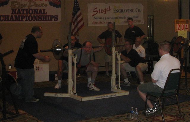 Al Siegel squatting at the ADAU Nationals (Submitted photo)