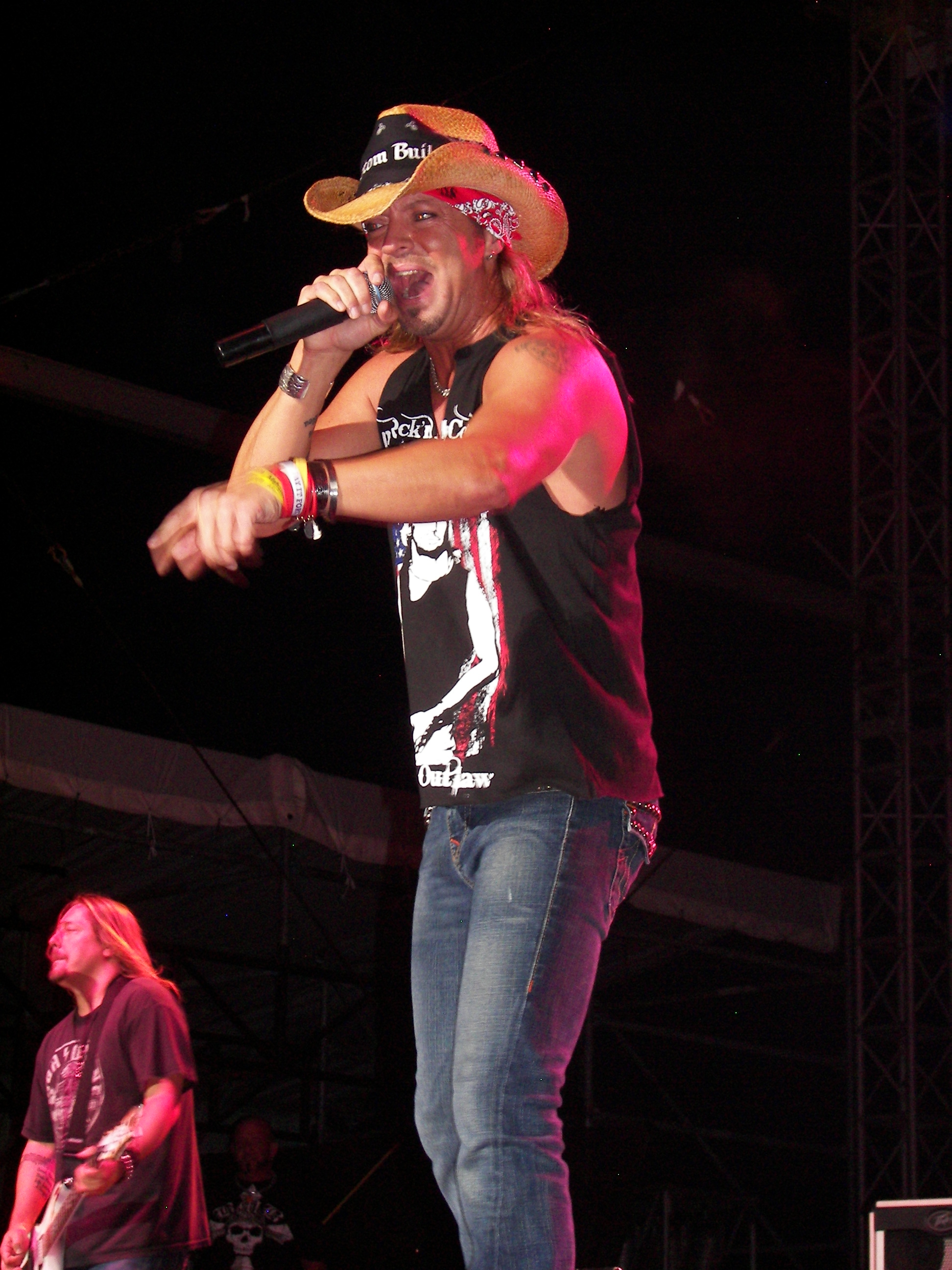 Bret Michaels performing for fans at the Clearfield County Fair