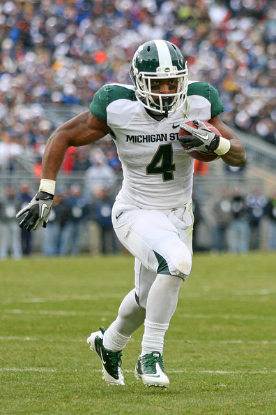 Edwin Baker racked up 118 yards on the ground as the Spartans handled the Lions.