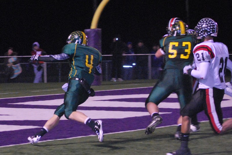 Unfortunately, Bisons were chasing Vikings into the endzone most of the night (photo courtesy clearfieldfootball.org)