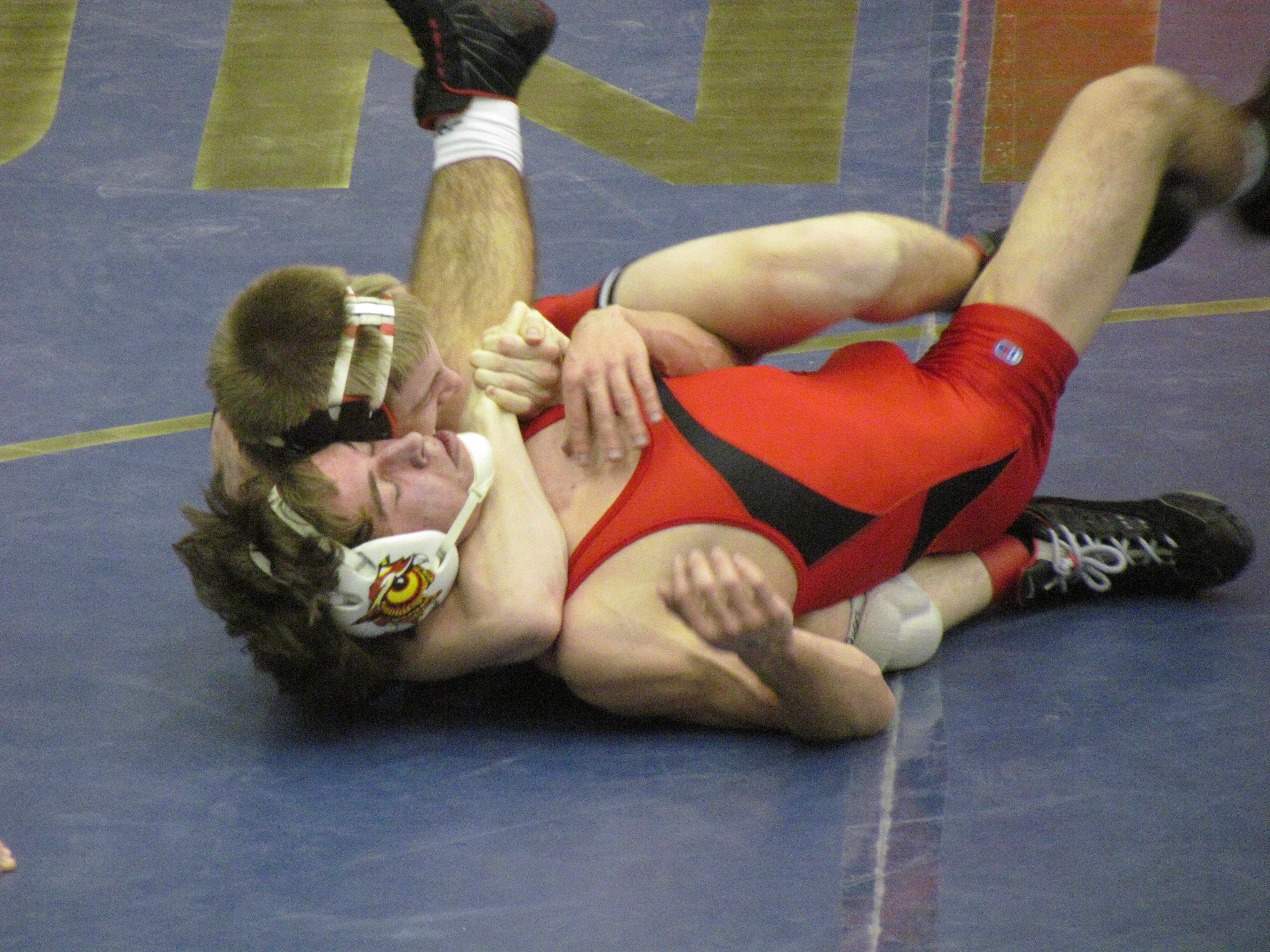 Barger had Britton in deep trouble with this third period cradle