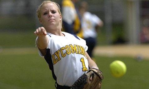 Curwensville grad Holly Lansberry is 5-0 and hitting .444 for Lycoming's hot start (Photo courtesy Lycoming Athletics)