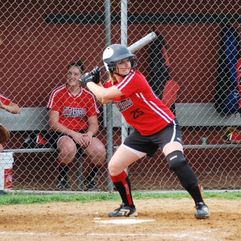 Freshman sensation Rachel Hoffman has 7 homeruns and 20 RBIs on the season for Lady Bisons. (Photo courtesy ladybisonsports.org)