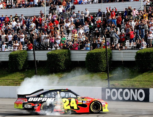 The Chase pressure has been eased a little bit for Jeff Gordon as he captured his second win of 2011 in Sunday's 5-Hour Energy 500 at Pocono.