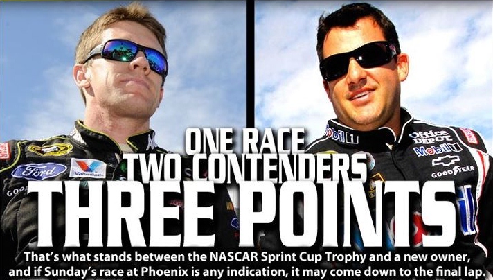 It has come down to one race between two drivers to decide the 2011 NASCAR Sprint Cup Champion.  Who do you got?