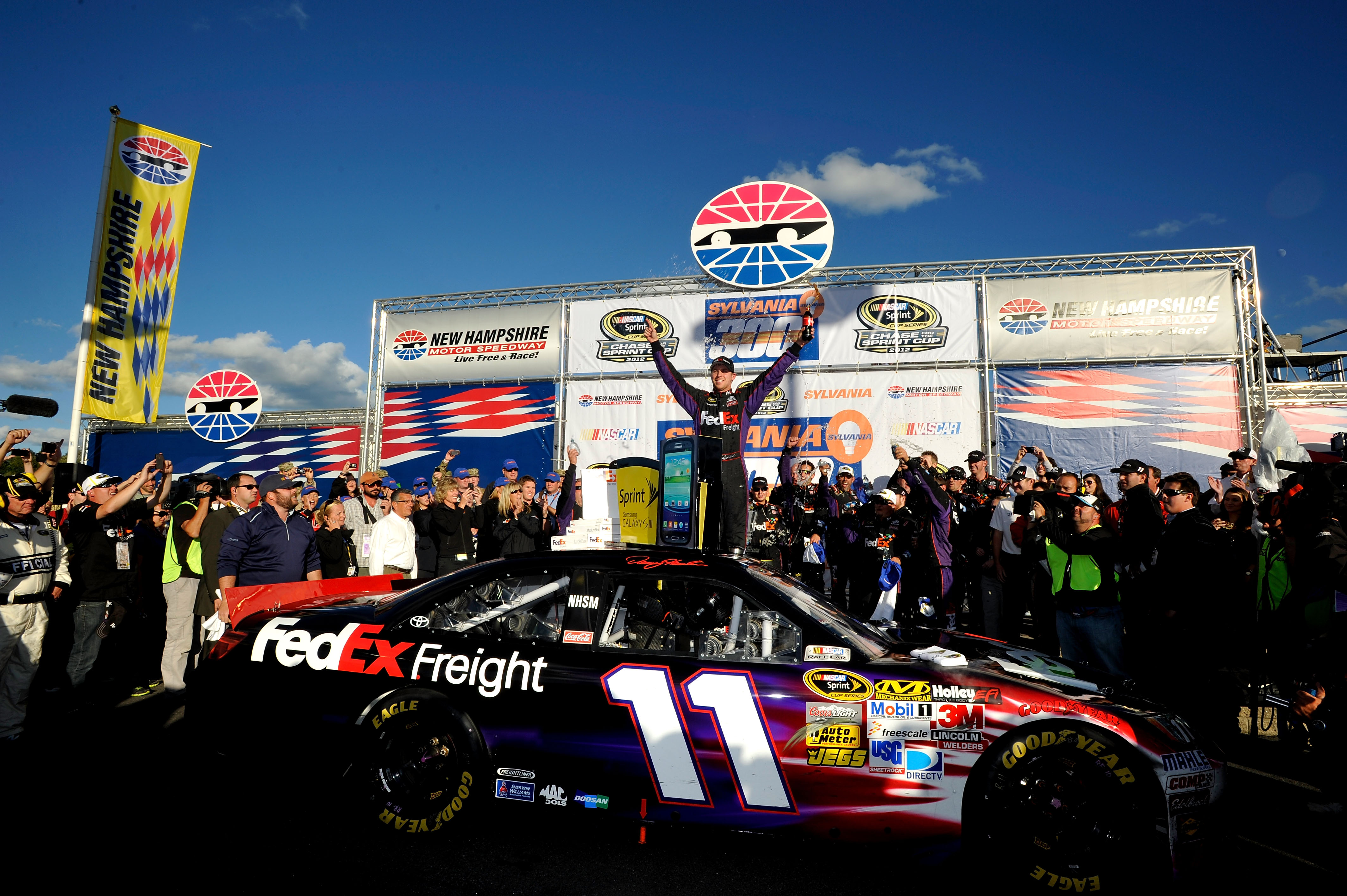 Hamlin called his shot via Twitter that he would win Sunday's race at New Hampshire.  He not only backed up that statement, he dominated the entire race to get the victory.