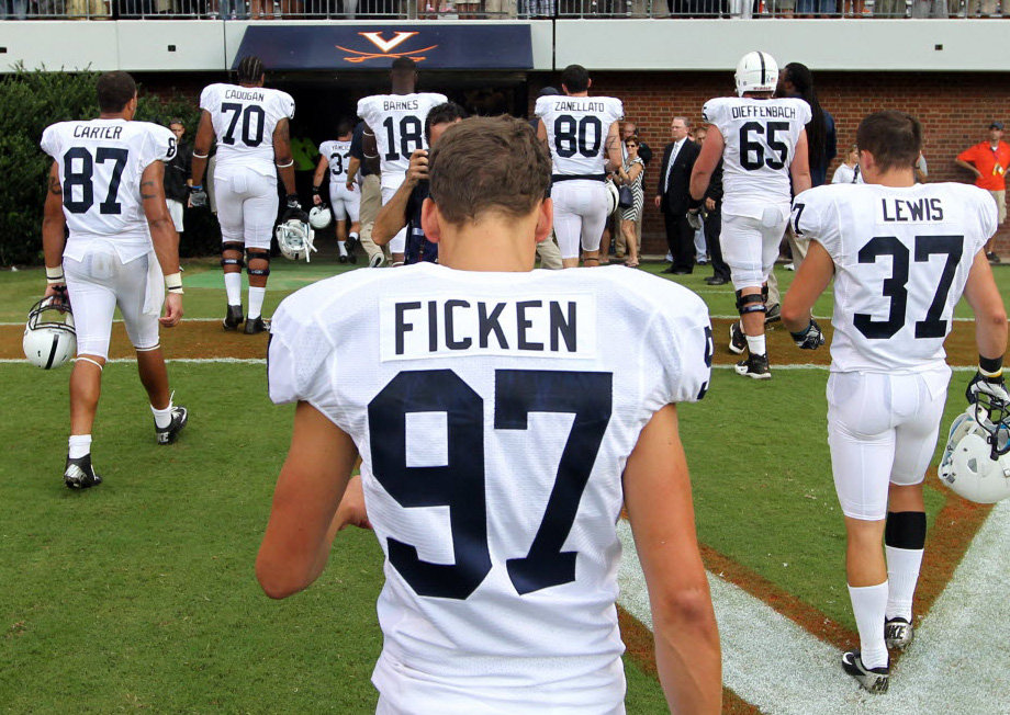 Sam Ficken had a miserable day against Virginia, missing four field goals and having an extra point blocked.