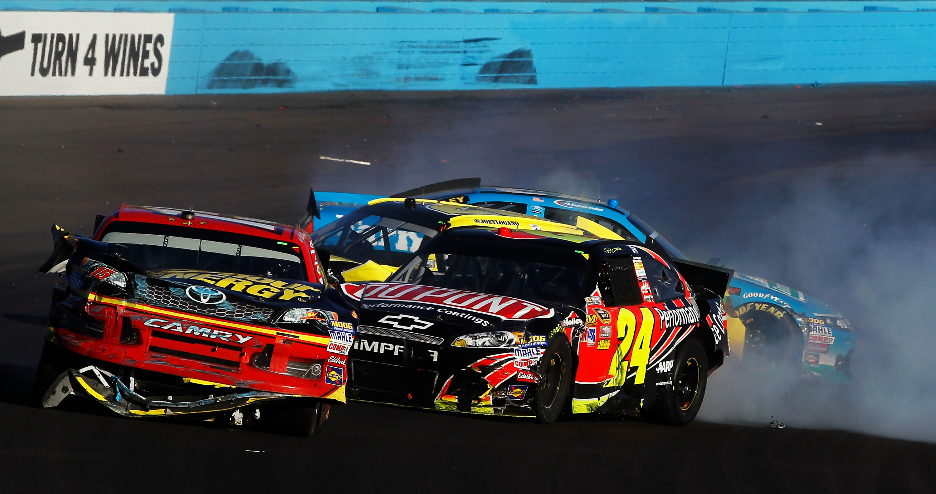 The win by Kevin Harvick was big.  The big points swing with Jimmie Johnson's trouble was huge.  But what everyone will remember about Phoenix is the pandemonium involving Jeff Gordon and Clint Bowyer.