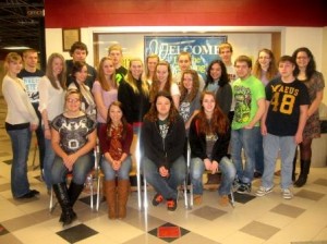 Clearfield Area High School students of the month for March are, from left: seated – Megan Shugarts, Emily Hoover, Naomi Bradley and Mikayla Eberling. In the middle row are Allison Carns, Emily Dearing, Brenna Berry, Taylor McGonigal, Jessica Shomo, Abby Snyder, Shannon Reinke, Isaiah Cutler and Micah Hummel. In the back row are Brandon McGary, Josh Kitchen, Joshua Kennedy, Jill Heichel, Kyle Thompson, Nick Veihdeffer, Alissa McKenrick and Carson Steiner. (Provided photo)