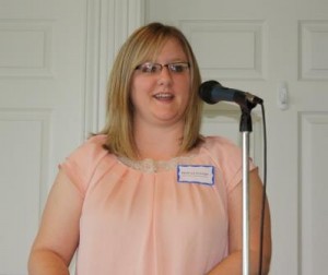 Scholarship recipient Melissa George of Sykesville spoke about the impact scholarships have had on her education and her life at the Scholarship Luncheon.  (Provided photo) 