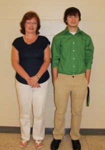 Pictured are Outstanding Supervisor of the Year, Dianne Jenkins, vice president of Branch Operations at the Timberland Federal Credit Union, and Cooperative Education student, Marcus Stephenson of Curwensville. (Provided photo)