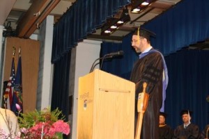 Distinguished Professor of English Richard Kopley offered a message of encouragement to graduates in his commencement address at Penn State DuBois on Saturday.  (Provided photo)