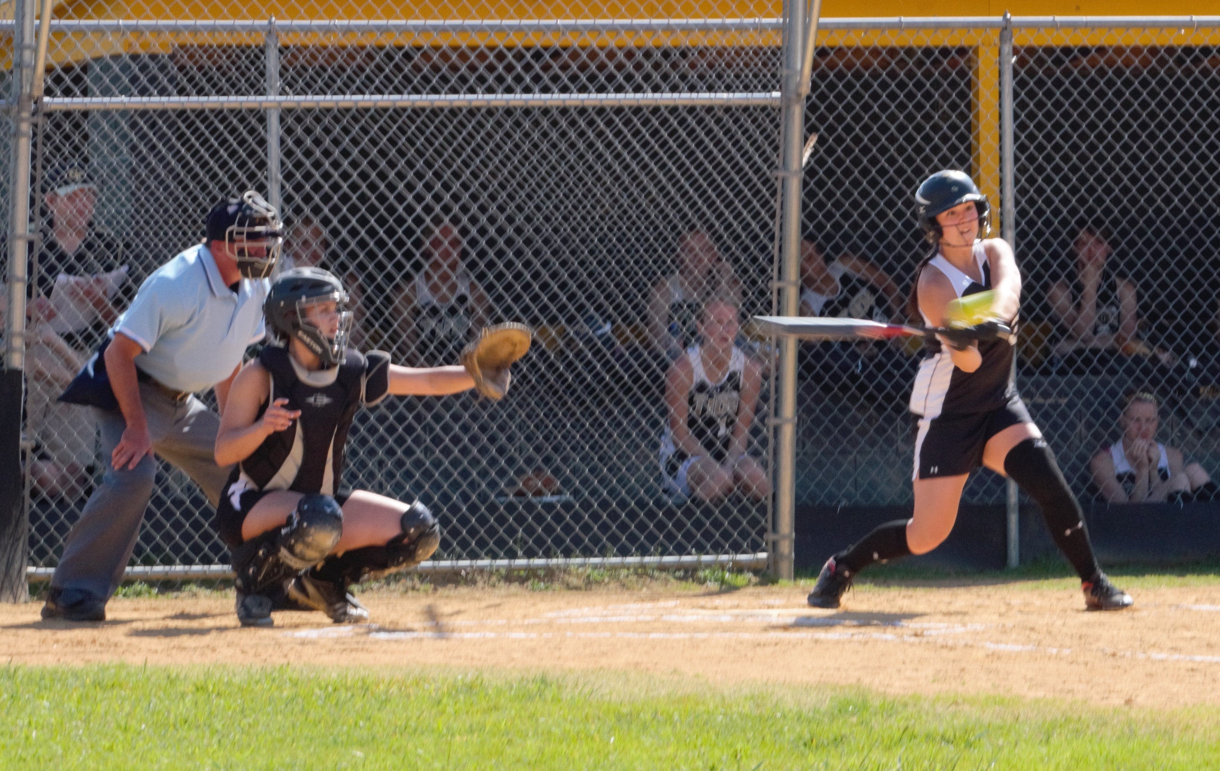 EYE ON THE BALL - Curwensville's Abby Johnson is set to connect on one of her three hits in an 11-2 win over Moshannon Valley on Friday.