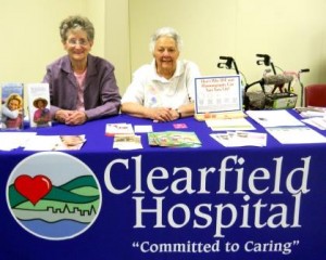 Clearfield Hospital recently held a Health Fair for our community.  Pictured, from left to right, are RSVP volunteers Donna Shaw and Delores Fye. (Provided photo)