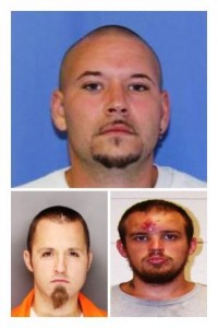 Pictured, at the top, is defendant Jeffrey Sprague and then at the bottom are defendants Eric Britton (left) and Austin Eheart (right). (Provided photos)