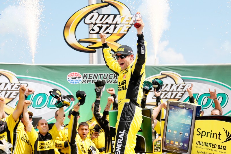 Late restart drama unfolded at Kentucky, but in the end the old tires of Matt Kenseth led him to victory.