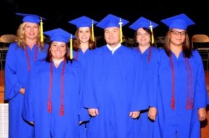 Pictured are the Alpha Beta Kappa and student award recipients. In the front row, from left, are: Debra D. Rhed, Alpha Beta Kappa Award; Ashley N. Guzzo, Alpha Beta Kappa Award and Outstanding Graduate Award; and Laura L. Deardorff, Alpha Beta Kappa Award. In the back, from left, are: Brandy N. Graham, Alpha Beta Kappa Award, Corey A. Umstead, Student Service Award and Brittanie B. Dixon (Alpha Beta Kappa Award. Missing from photo is Wesley Cochran, Alpha Beta Kappa Award and Outstanding Graduate Award. (Provided photo) 