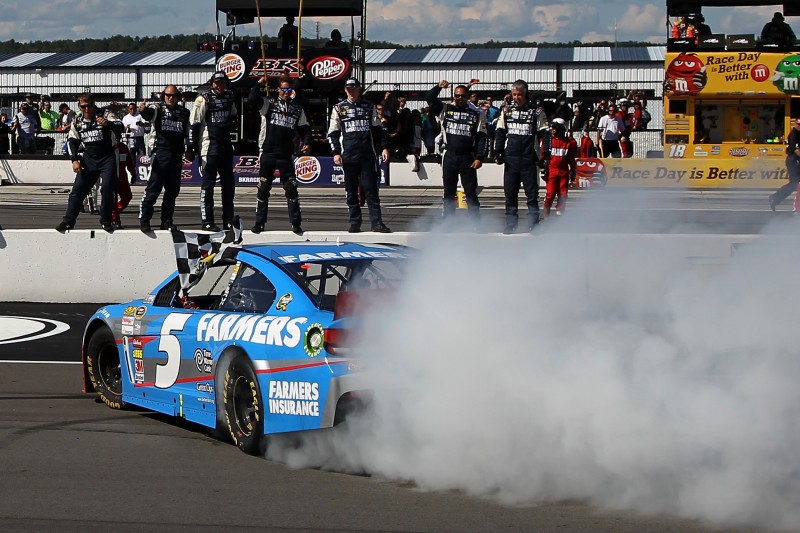 It took a late restart, but in the end the dominant driver went to victory lane.  Kasey Kahne got retribution for what was a bad day in June.