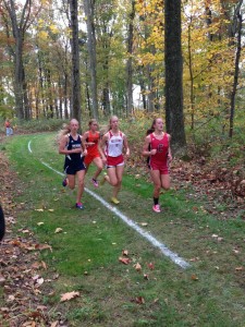 Here is Claire Mikesell taking the lead at the 2-mile mark and never looking back (Submitted photo)