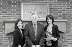 Pictured are Valerie Dixon, assistant director of Lock Haven University Clearfield campus; William Curley, director of Lock Haven University Clearfield campus; and Jacqueline Amor-Zitzelberger, Penn State Better Kid Care Extension educator.  (Provided photo)