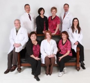 Clearfield Hospital’s wound clinic team invites the public to celebrate its 10th anniversary at an open house planned for Nov. 5 at the hospital. The team includes, seated, from left, Medical Director Robert Steward Jr., M.D., F.A.C.S.; Wanda Rougeux, L.P.N., clinic coordinator; Courtney Johnson-McKissick, D.P.M.; Brenda English, R.N.,C.C.R.N.; Tammy Carlson, D.P.M., C.W.S. In the back row are Timothy N. Kavic, M.D., F.A.C.S.; Kathy Gill, R.N.; Eva Barnett, R.N.; and Thomas Hoffman, D.P.M., C.W.S. (Provided photo)