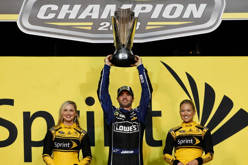 The champ is back.  Jimmie Johnson is the 2013 NASCAR Sprint Cup Series champion, his sixth in the last eight years.