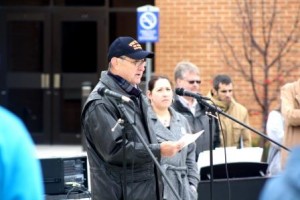 Scott Davis, Vietnam veteran and founding president of the campus Veterans Club, was the featured speaker at this year's Penn State DuBois Veterans Day Ceremony.  (Provided photo)