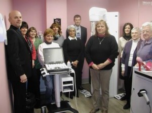 Pictured are members of the Women’s Club of Tyrone on a recent visit to Tyrone Hospital to see the new digital mammography technology and the new portable breast ultrasound technology that they helped to purchase. Pictured, from left to right, are Randy Miles Sr., chairman of the Tyrone Hospital Foundation, Rose Black, Women’s Club Treasurer,  Danielle Harris, Women’s Club Secretary, Jeanne DiPierro, Women’s Club vice president, Tammy Emigh Women’s Club president, Judy Norris, Kelly Biggs, M.D., medical director of the Tyrone Hospital Radiology Department, Diane Irwin, Jessica Ford Cameron, Fran Bigelow and Mim Holtz. (Provided photo) 