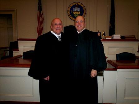 Judge Paul E. Cherry is shown here with his brother, Judge John Cherry of Dauphin County. Judge John Cherry swore him in for his second term. (Photo by Julie Rae Rickard)