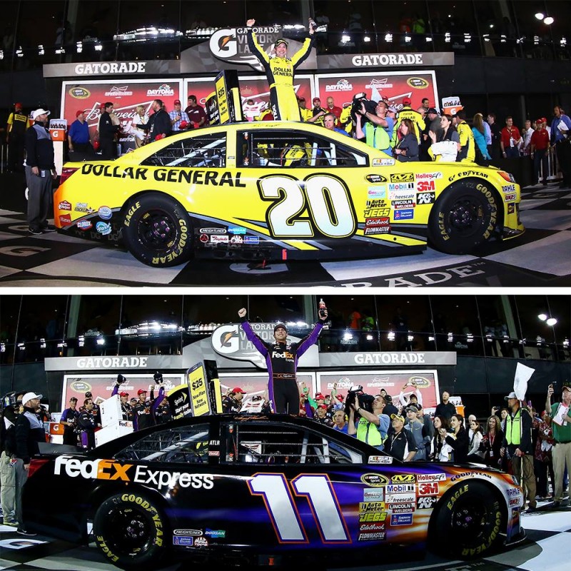 Joe Gibbs Racing is on a roll at Daytona, as teammates Kenseth and Hamlin capture the duels.