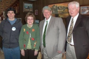 Pictured left to right are Meals on Wheels & More Driver Kathy Sacolic, consumer Alta Rishel, Sheriff Wes Thurston and Deputy Ed Blakely. (Provided photo) 