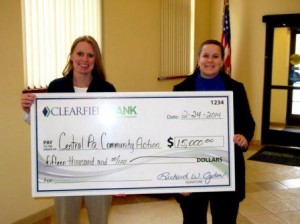 Pictured, from left to right, are Stacy LoCastro, CPCA executive director, and Kristi Johnson, assistant vice president and mortgage loan manager for Clearfield Bank & Trust. (Provided photo) 