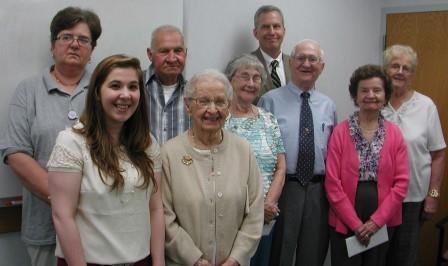 Pictured are members of Tyrone Hospital’s volunteer program who were recognized at a special event. From left are Patricia (Diane) Colpetzer, Jessica Norris, Bernie Hand, Frances Hunter, Constance Baker, Jack Swiderski, Stephen Gildea, CEO at Tyrone Hospital, Anna Mae Campbell and Merle Louise Ammerman. (Provided photo)