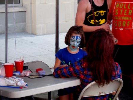 Children had many activities to choose from, including face painting, during Philipsburg Heritage Days. (Photo by Dustin Parks)