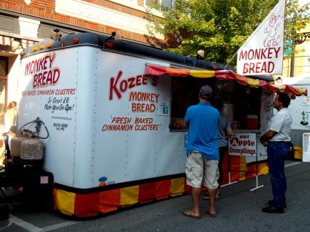 Festivalgoers satisfied their sweet tooth at Kozee's Monkey Bread stand. (Photo by Dustin Parks)