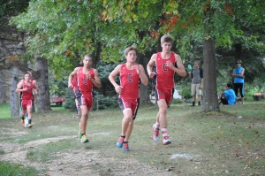 Bison runners (L-R) Logan Gilbert, Quentin Edwards, Harry McMillen, Grant Climie (Photo by Sarah Climie)
