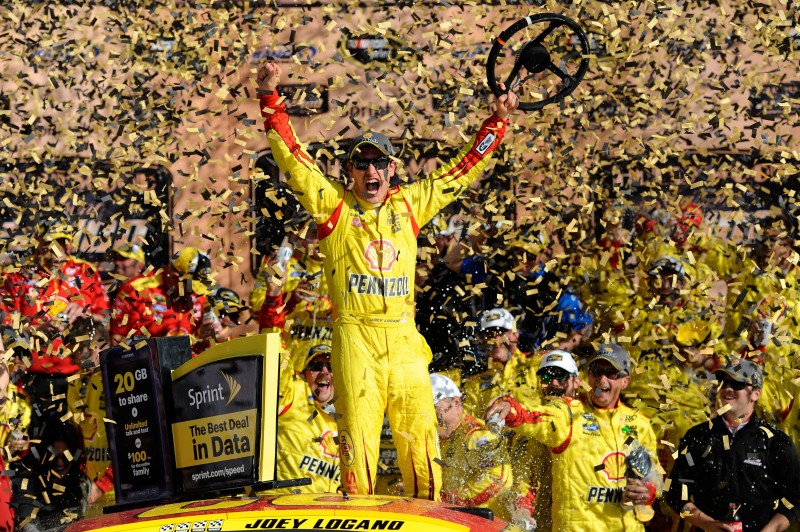 The first contender that won't be eliminated in this round of the Chase is Joey Logano.