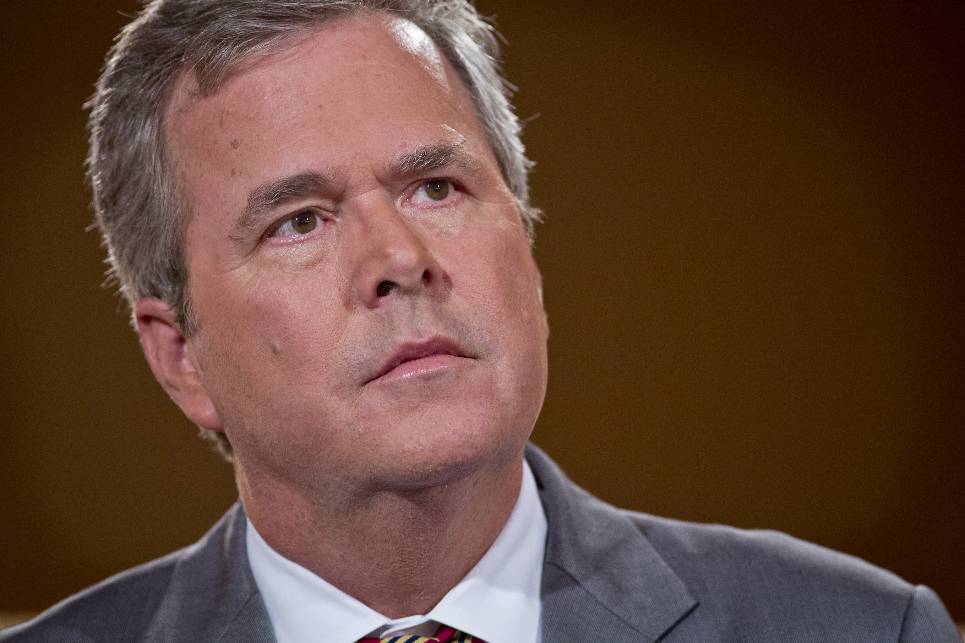 Pictured is Florida Governor Jeb Bush during a Piers Morgan interview at the 2012 Republican National Convention in Tampa, Florida. (CNN)