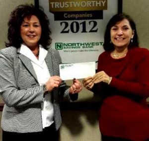 Pictured are Vonda Reese, Northwest Savings Bank Dubois branch manager (left) and Janie French, Headwaters PA executive director (right). (Provided photo)