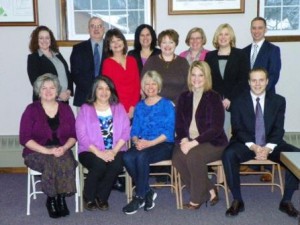 Pictured in the first row are Loretta Wagner, Main Street manager, Lisa Kovalick, Karen Miller, Katie Penoyer and Joseph Kelly. In the second row are Terri Davis, Leslie Stott and Heather Bozovich. In the third row are Rikki Ross, the Rev. J. Rob Mellgard, Paula Collins, Kathy Jacobson and Joseph Valenza.  Missing from the photo were Jodi Grumblatt, Mayor Jim Schell and Darla Smay. (Provided photo) 