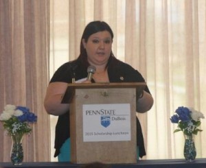 Scholarship recipient Tawnya Cordwell offered the student's perspective on the impact scholarships have had on her education. (Provided photo)