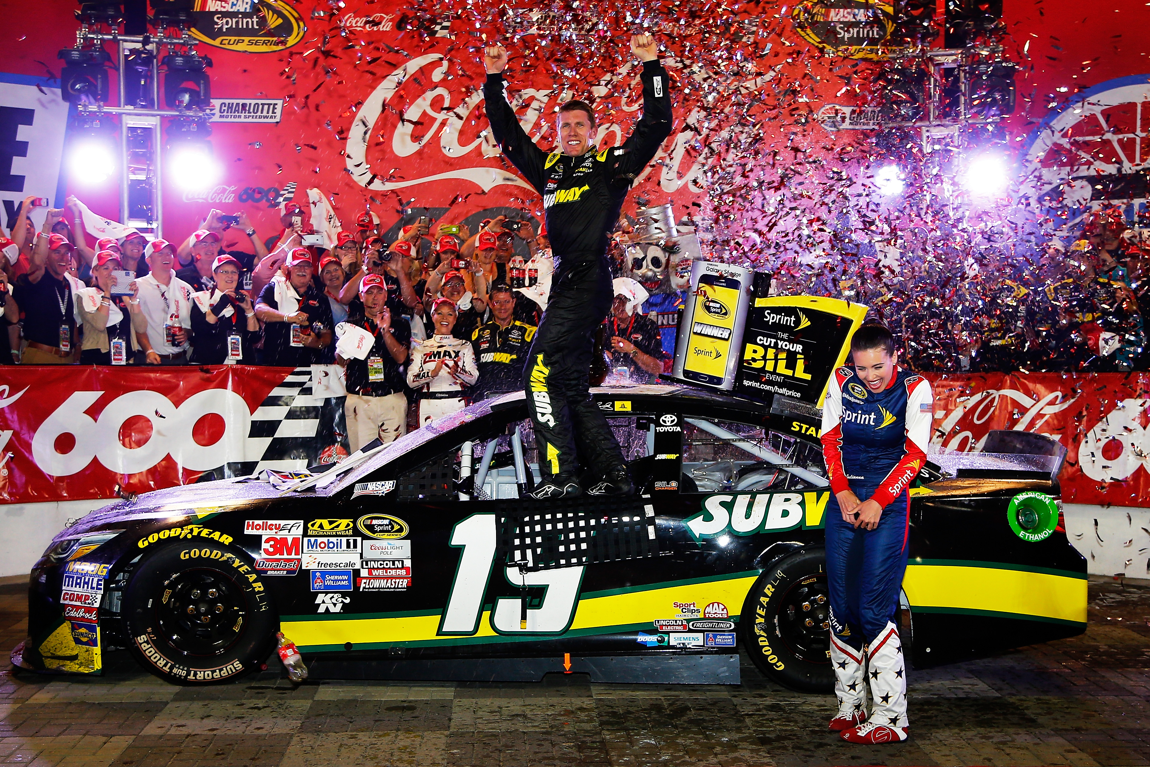 After the marathon that is the May race at Charlotte, it was Carl Edwards that got to taste victory.