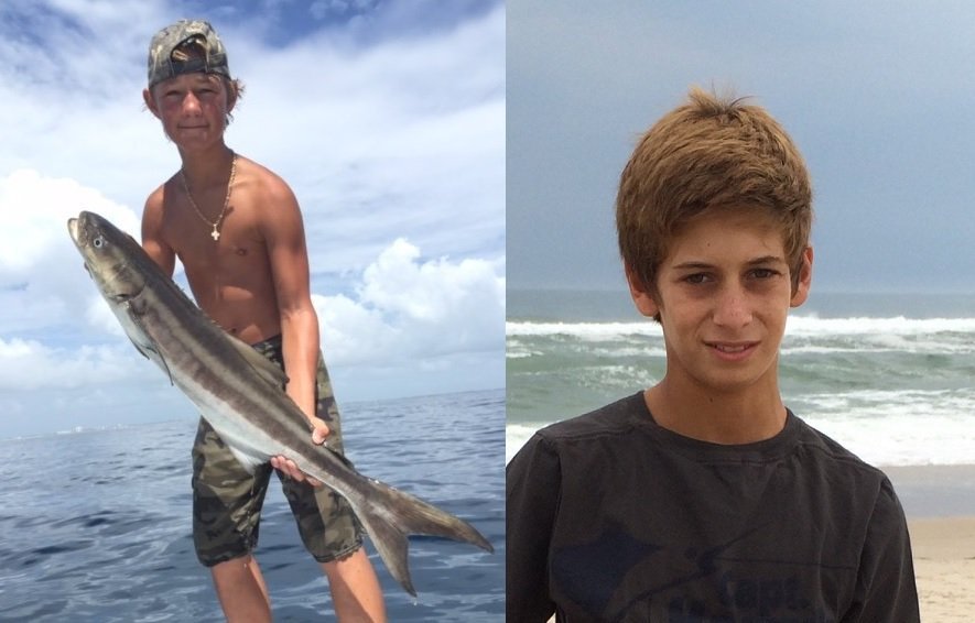 Coast Guard search-and-rescue crews continue the search for two boys reported overdue after not returning from their fishing trip in the vicinity of Jupiter, Florida, Saturday, July 25, 2015. Austin Stephanos (left) 14, and Perry Cohen (right), 14, are missing. The pair was last seen in the Jupiter area.