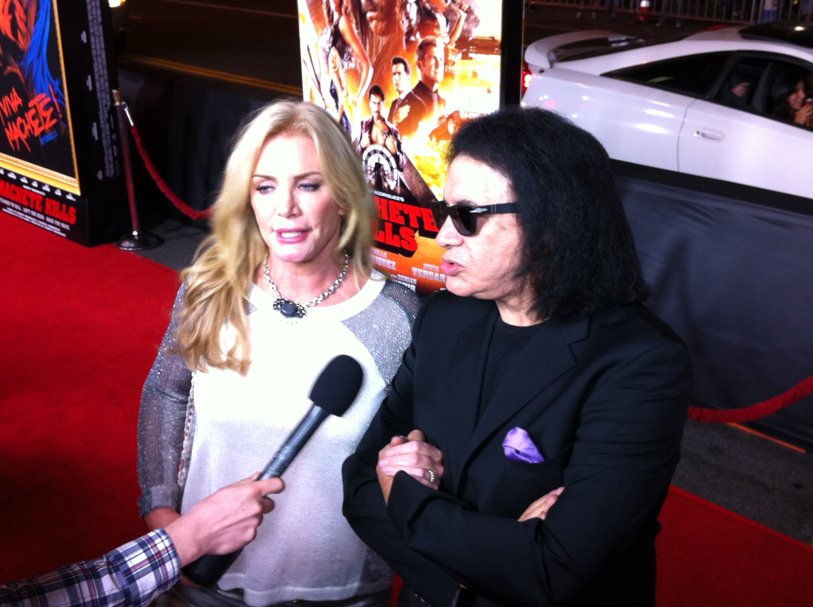 Shannon Tweed and Gene Simmons at the premiere of "Machete Kills" on October 3, 2013.