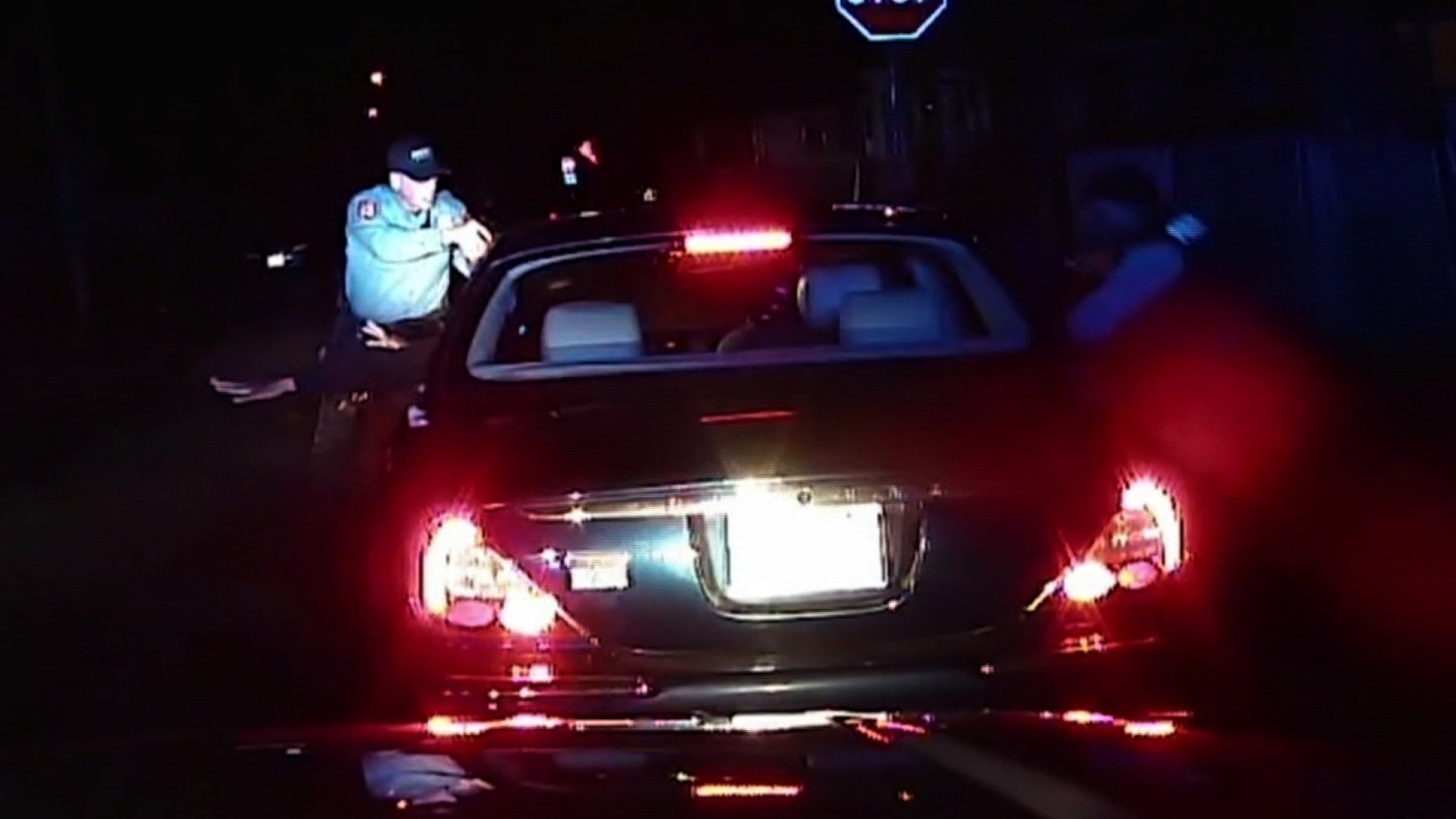 This still frame shows the scene of a traffic stop in Bridgeton, New Jersey on December 30, 2014, moments before police officers shot and killed the passenger. During an investigation after the shooting, police said a handgun was recovered from the vehicle. A grand jury declined to file criminal charges against the two officers involved in the shooting, the county prosecutor's office announced Thursday, August 20, 2015.