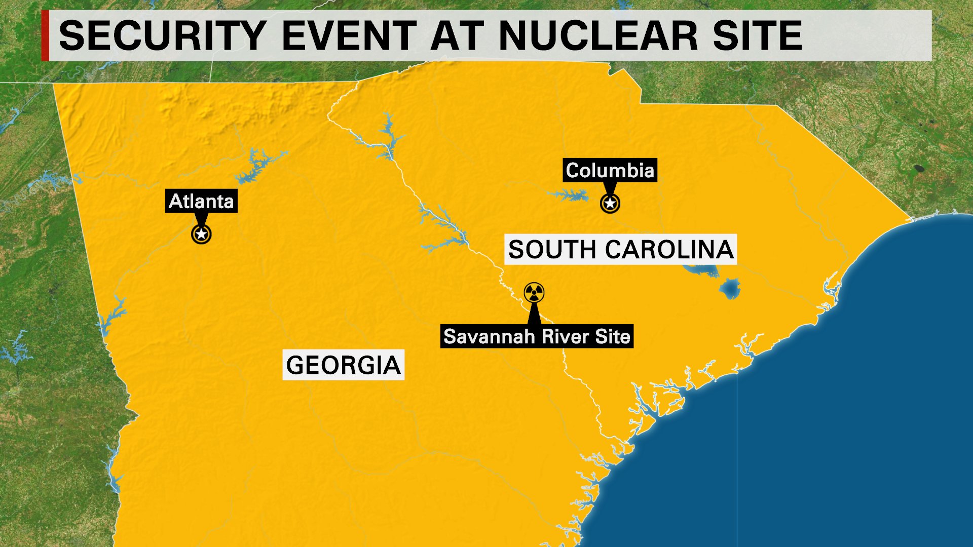 Authorities triggered an emergency response on Monday, August 17, 2015 -- including barring all incoming traffic -- at a South Carolina nuclear site because of what was described as "a potential security event." The Savannah River Site, which is affiliated with the U.S. Department of Energy and National Nuclear Security Administration, announced the precautions via Facebook.