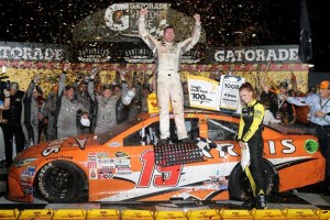 Carl Edwards took the checkered flag at the track that got back it's traditional weekend.  It was a retro feel for Darlington this year.