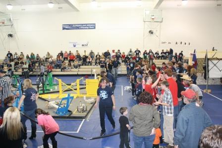 The competition in progress in the campus gymnasium during last year's BEST at Penn State DuBois. (Provided photo)