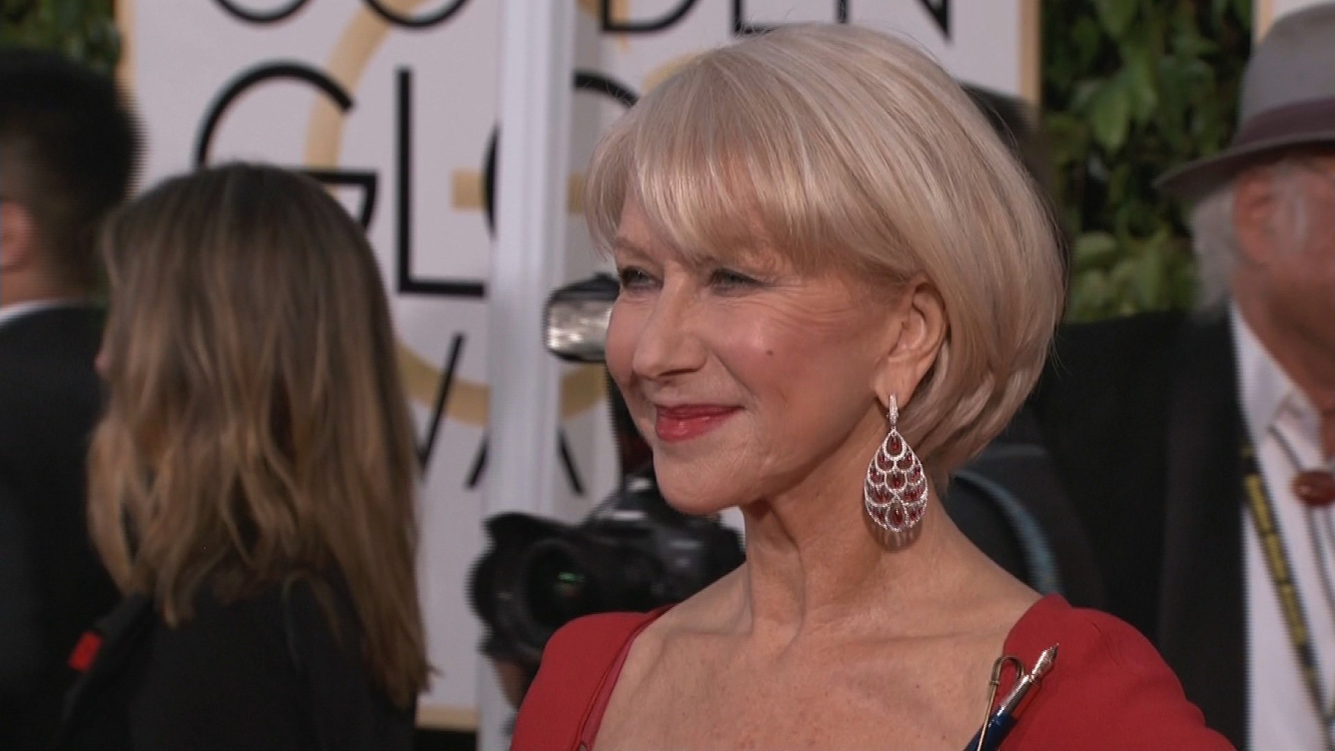 File-Helen Mirren on the red carpet before the 2015 Golden Globe Awards in Los Angeles, CA, January 11, 2015.